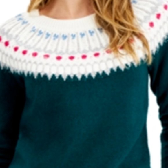 Style and Co Beaded Fair Isle Sweater, Women Women's Clothing - Picture 2 of 6